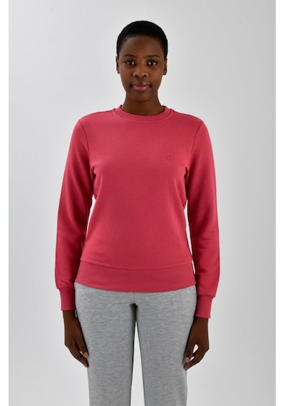 United Colors of Benetton Kadın Sol Göğsü Logo Detaylı Sweatshirt Gülkurusu