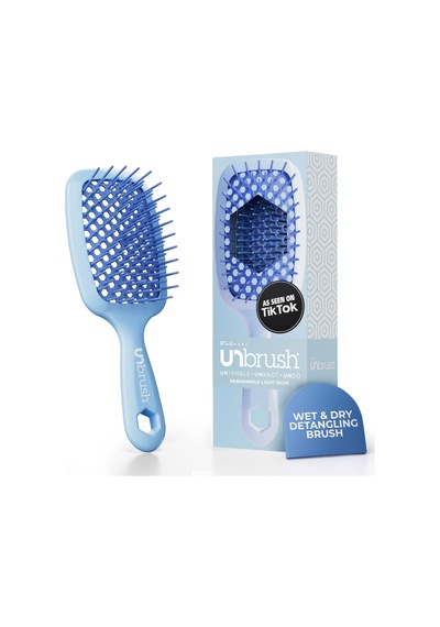 Unbrush Islak Ve Kuru Havalandırmalı Dolaşık Açıcı Saç Fırçası, Deniz Salyangozu Açık Mavi