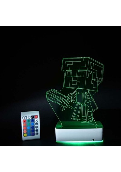 Özel Tasarım Minecraft 3D Led Lamba