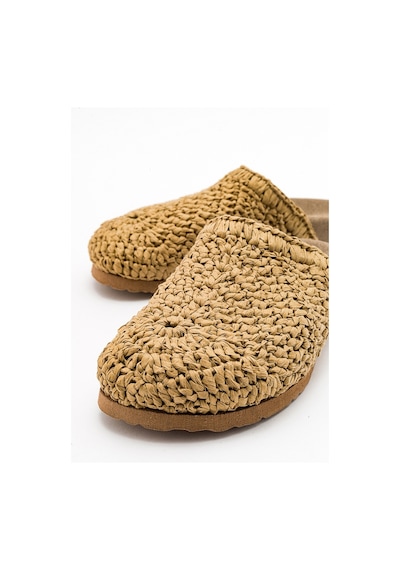 Luvishoes Loop Açık Taba Örme Kadın Terlik Açık Taba