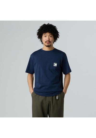 The North Face Mountain Logo Relaxed S/s Pocket Tee Erkek T-shirt-32344 Lacivert
