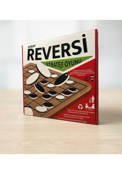 Ahşap Reversi 2 Kişilik Strateji Ve Zeka Geliştiren Eğitici Oyuncak Kutu Oyunu