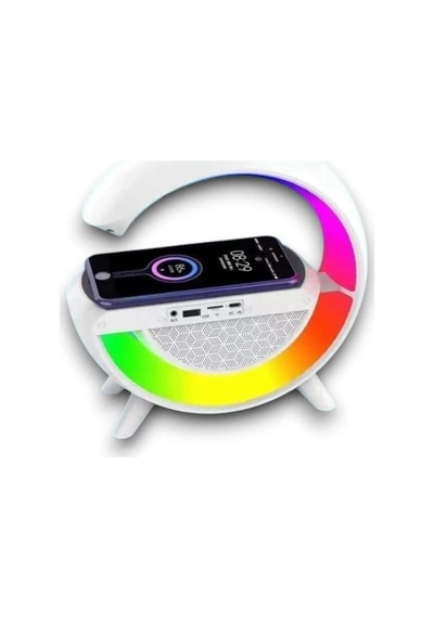 Google Dijital Kablosuz Şarj Özellikli Bluetooth Hoparlör Gece Lambası