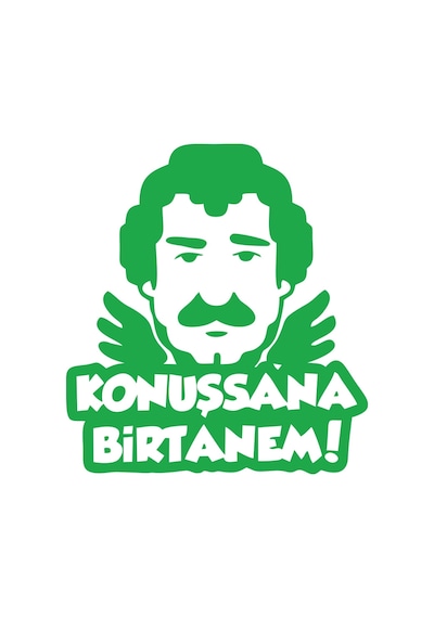 Müslüm Gürses Silüet Araba Sticker 17x17 Cm Yeşil