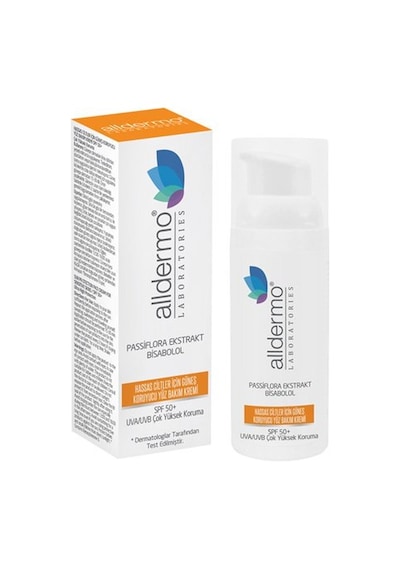 Alldermo Hassas Ciltler Için Güneş Koruyucu Yüz Kremi Spf 50+ 50