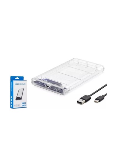 Hadron Hdx1766 Hdd Kutu Type-c3.1 + Usb3.0 2.5" Transparent