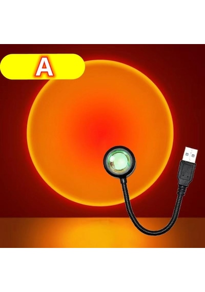 Sge Teknoloji Usb Led Gün Batımı Projektör Lambası Fotoğraf Çekim Işığı
