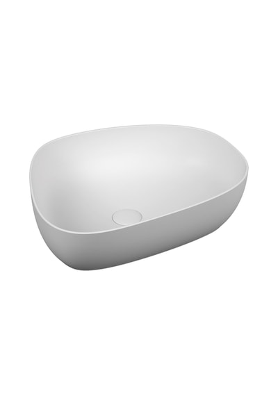 VitrA Outline Asimetrik Lavabo 56 CM Mat Beyaz 5991B401-0016
