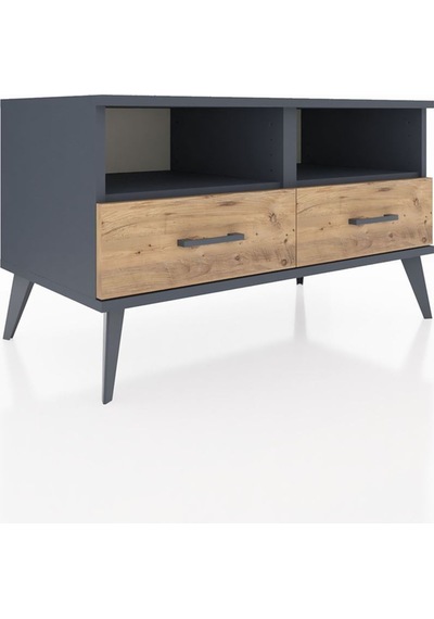 Hyperion Şifonyer 2 Raflı 2 Çekmeceli 88x44x48 Antrasit-antrasit/çam Antrasit/çam Hyperion Şifonyer 2 Raflı 2 Çekmeceli 88x44x48 Antrasit-antrasit/çam Antrasit/çam