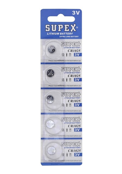 Cr1025 1025 Boy Lityum Düğme Pil, 3 Volt, 5 Li Kart