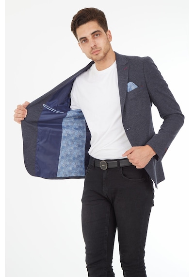 Sposo 5134 Dar Kalıp Örme Kumaş Lacivert Erkek Blazer Ceket Lacivert Sposo 5134 Dar Kalıp Örme Kumaş Lacivert Erkek Blazer Ceket Lacivert