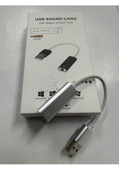 Tek Girişli Usb Ses Kartı Kulaklık Mifrofon Tek Girişli Usb Ses Kartı