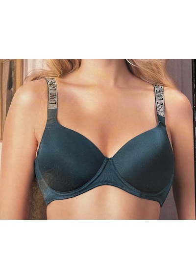 Orkide Işıltılı Askılı Bra Push Up Foam Cup 8825 Kırmızı