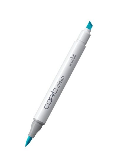 Tr Ciao Marker Tip Bg - 01, Aqua Blue, Çok Yönlü Yerleşim Kalemi, Orta Genişlikte Ve Fırça Uçlu Genel