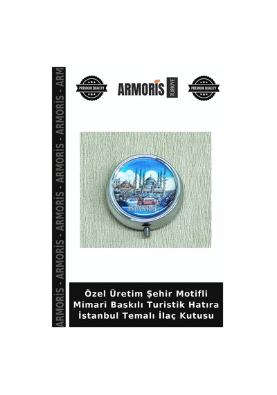 Özel Üretim Şehir Motifli Mimari Baskılı Turistik Hatıra İstanbul Temalı Çok Renkli