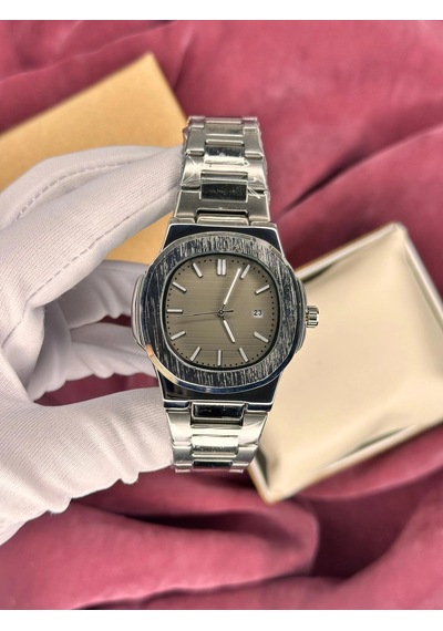 Patek Philippe Süt Kahvesi Kadran Erkek Kol Saati Gümüş