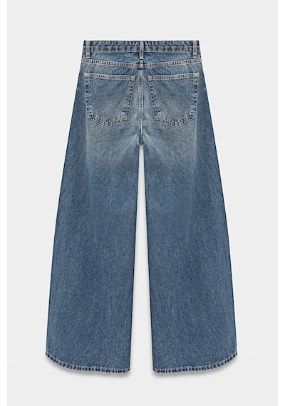 Sââde Kadın Yüksek Bel Wide Leg Bol Paça Jean Pantolon - '90 Vintage Mavi