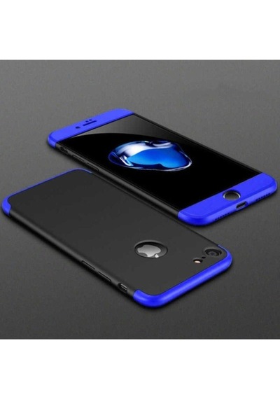 Apple Uyumlu iPhone 6 Plus Kılıf Zore Ays Kapak Siyah-Mavi