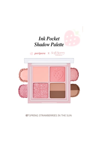 Mat, Parıltılı Tonlarda 5'li Far Paleti Perıpera Ink Pocket Shadow Palette 07 Spring Strawberries 87459476