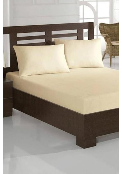 Bella Çift Kişilik 160x200 Cm Lastikli Çarşaf Takımı Krem