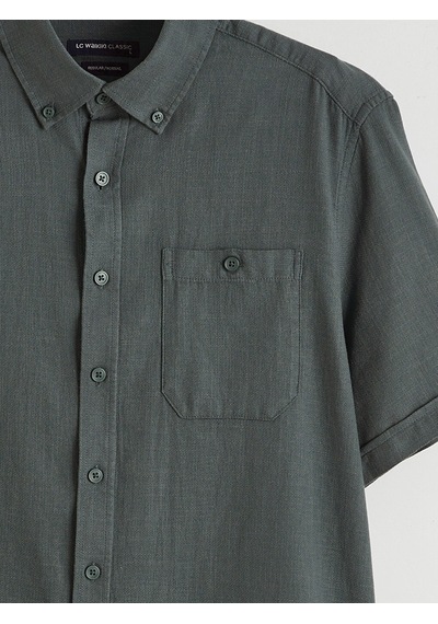 Lcwaıkıkı Classic Yeşil Regular Fit Poplin Erkek Gömlek
