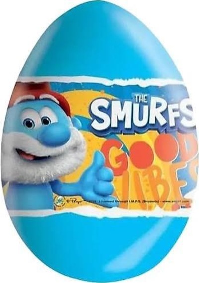 Zaini Şirinler Smurfs Sürpriz Çikolatalı Yumurta 3'lü 1 Paket