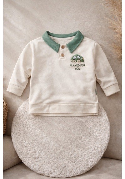 Uğur Bebe Erkek Bebek Polo Yaka 2 Li Takım Uzun Kollu Üst Ve Lastikli Pantolon %100 Pamuk Ekru Yeşil Ekru Yeşil Uğur Bebe Erkek Bebek Polo Yaka 2 Li Takım Uzun Kollu Üst Ve Lastikli Pantolon %100 Pamuk Ekru Yeşil Ekru Yeşil