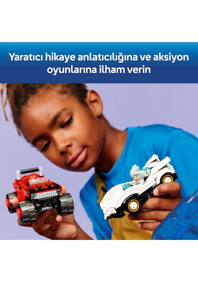LEGO® Sonic the Hedgehog Silver’ın Arabası, Knuckles’ın Canavar Kamyonuna Karşı 77118 – 8+ Yaratıcı Oyuncak Yapım Seti (378P)