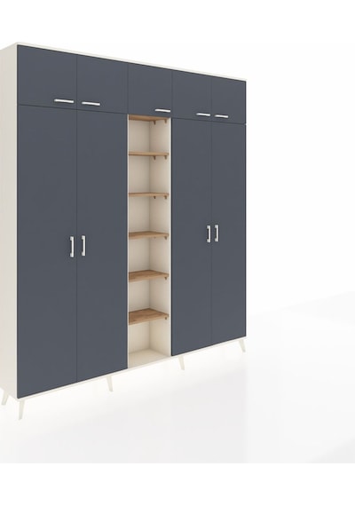 Arges Dolap 12 Raflı 9 Kapaklı 2 Askılı 220x30x243 Aytaşı-antrasit/çam Antrasıt/atlas Çam Arges Dolap 12 Raflı 9 Kapaklı 2 Askılı 220x30x243 Aytaşı-antrasit/çam Antrasıt/atlas Çam