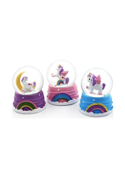 Sevgiliye Özel Unicorn Kar Küresi & Kişiye Özel Açılır Kanatlı Kalp Kolye