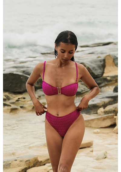 Amarelle Olympos Mor Straplez Çıkarılabilir Pedli Bikini Üst Mor