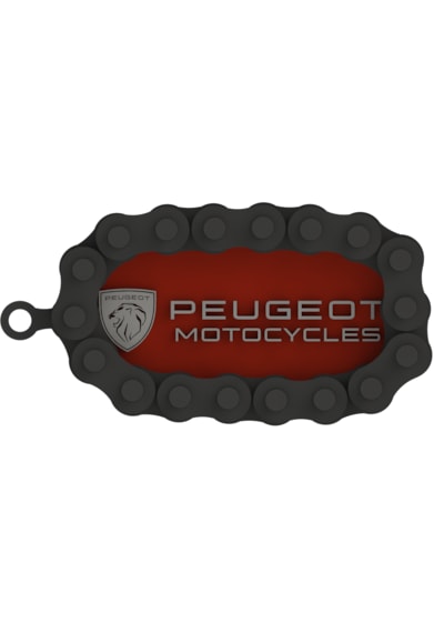Peugeot Zincir Detaylı Anahtarlık Kırmızı
