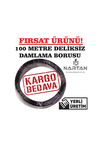 Nartan Damlama Sulama Borusu 16Mm Deliksiz ( 100 Metre )