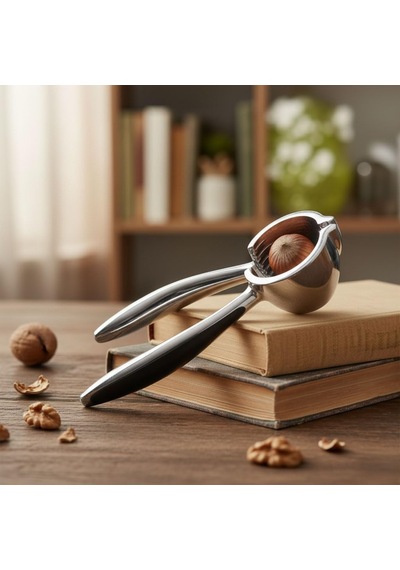 Profesyonel Paslanmaz Çelik Ceviz Kıracağı - Ergonomik Tasarımlı, Etrafa Sıçratmayan Hazneli Ceviz, Fındık Ve Badem Kırıcı Kabuklu Yemiş Kırıcı