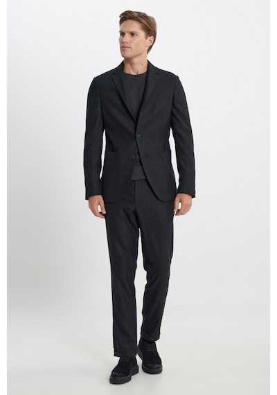 AC&Co / Altınyıldız Classics Erkek Antrasıt Yünlü Slim Fit Dar Kesim Mono Yaka Beli Bağlamalı Diagonal Desenli Takım Elbise Antrasıt AC&Co / Altınyıldız Classics Erkek Antrasıt Yünlü Slim Fit Dar Kesim Mono Yaka Beli Bağlamalı Diagonal Desenli Takım Elbise Antrasıt