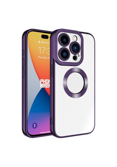 Apple iPhone Uyumlu 15 Pro Darbeye Dayanıklı Kamera Korumalı Silikon Kılıf Mor