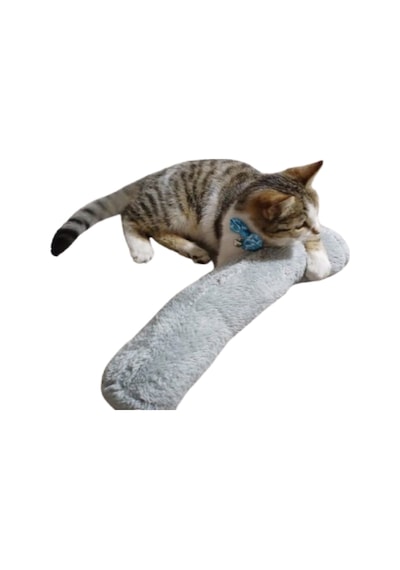 Tineke Kedi Otlu Sarılma Yastığı Uyku Oyuncağı 30 CM