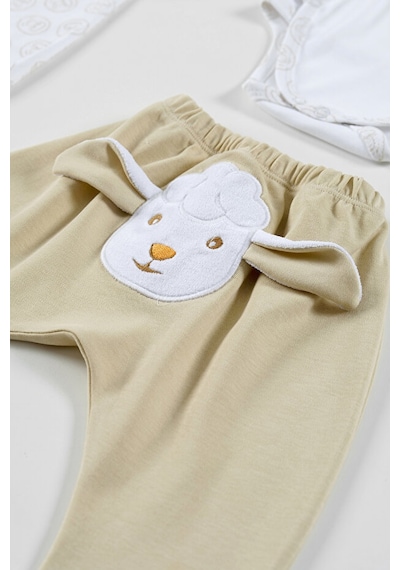 Tinylamb Lamb Oyuncaklı Organik Yenidoğan Hastane Çıkış Seti - 12 Parça Beyaz