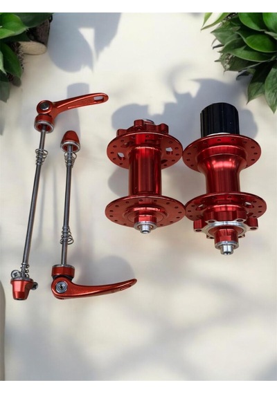 Forte Gt Xbyc 680 Bisiklet Hub Sesli Ön Arka Kaset Göbek Seti 32 Delik 6 Vida Qr Mandal Kırmızı