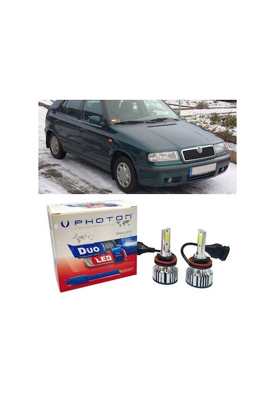 Skoda Felicia Led Xenon Uzun+kısa Far Ampulü H4 Duo Yeni Seri Beyaz