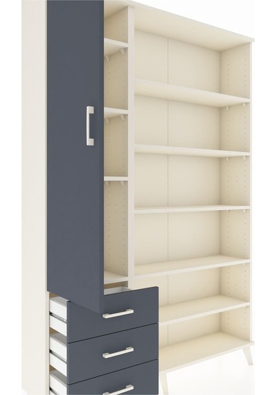 Arges Dolap 9 Raflı 3 Çekmeceli 3 Kapaklı 132x30x195 Aytaşı-antrasit/antrasit Antrasıt/antrasıt Arges Dolap 9 Raflı 3 Çekmeceli 3 Kapaklı 132x30x195 Aytaşı-antrasit/antrasit Antrasıt/antrasıt