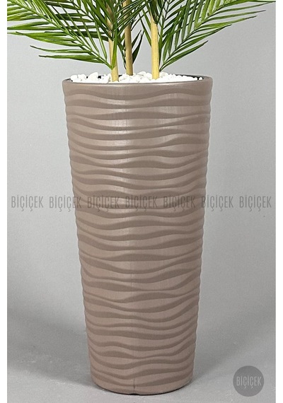 Biçiçek Yapay Areka Palmi̇yesi̇ 150 Cm 33 Yaprak Mocha Kumsal Saksıda