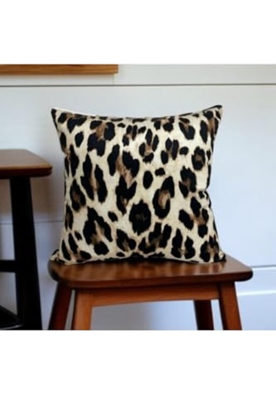 Asdiva Leopar Desen Çift Taraflı Dijital Baskılı Dekoratif Kırlent Kılıfı 45x45 Diğer