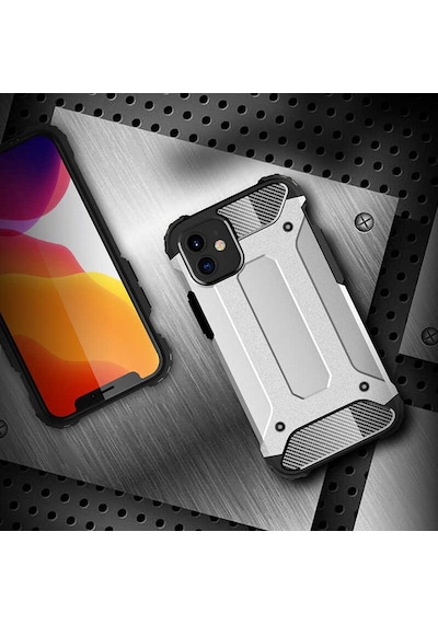 Noktaks - Apple Uyumlu iPhone   12 Mini - Kılıf   Çift Katman Zırh Tank Crash Military Kapak - Rose Gold