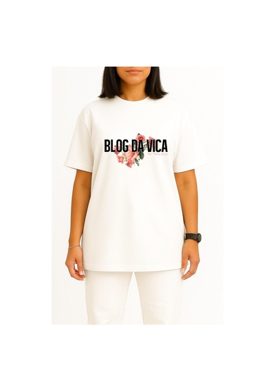 Bahriyeli Collection Oversize Blog Da Vica Göğüs Tasarımlı Unisex T-shirt Beyaz
