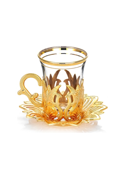 Ahsen 6 Lı Çay Seti Gold Altın