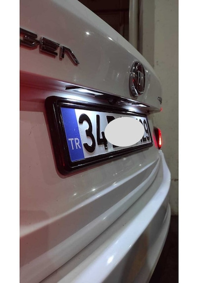 Parlak Siyah Çerçeveli Oto Plakalık Abs Plastik Esnek Piano Black Plakalık 2 Adet