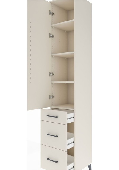 Hyperion Dolap 4 Raflı 3 Çekmeceli Tek Kapaklı 44x44x243 Aytaşı-aytaşı Aytası