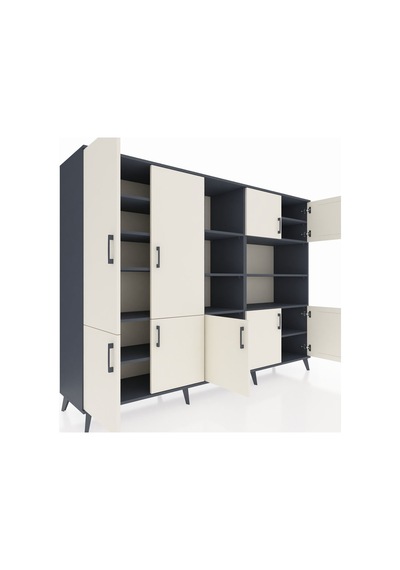 Hyperion Dolap 14 Raflı 9 Kapaklı 220x44x163 Antrasit-aytaşı/antr Antrasit-aytaşı/antrasit Hyperion Dolap 14 Raflı 9 Kapaklı 220x44x163 Antrasit-aytaşı/antr Antrasit-aytaşı/antrasit