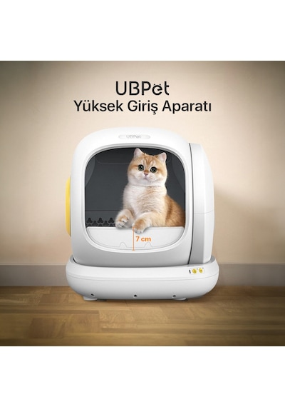 Ubpet C20 Otomatik Kedi Tuvaleti İçin Aparat / Buffle, Kum Sıçratma Önleyici Aparat / Buffle, Beyaz
